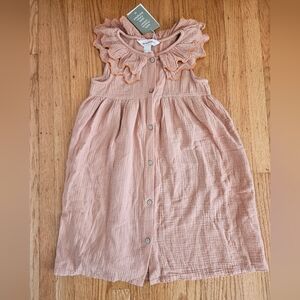 NWT H&M Ruffle Collar Button-Front  Dress Size 7